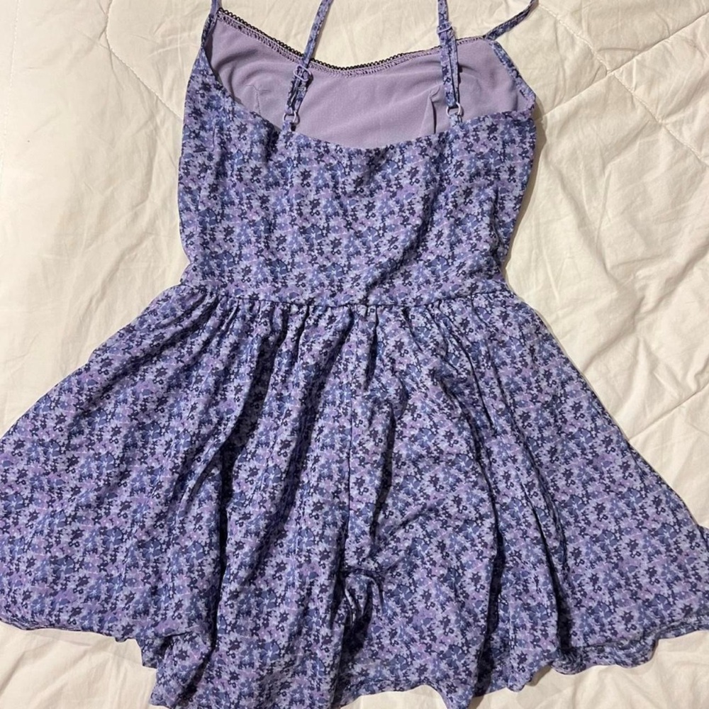 Urban Outfitters Women's Purple and Blue Playsuit-Romper